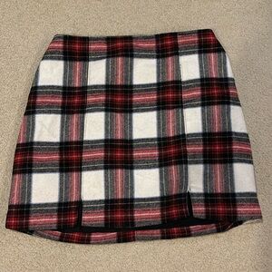 Holiday plaid skirt
